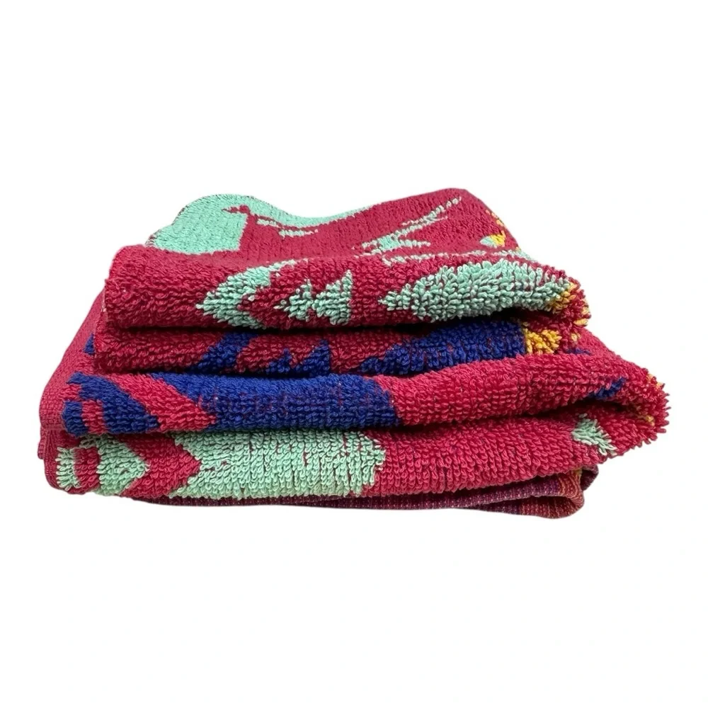 Vtg Ralph Lauren Home Southwestern Hand Towel Set